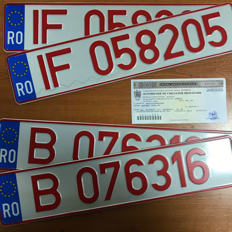 Numere roșii: ce sunt și cum obții autorizată de circulație provizorie
